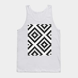 Urban Tribal Pattern No.18 - Aztec - Black and White Concrete Tank Top